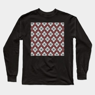 Pretty smoky pink and black minimalist pattern Long Sleeve T-Shirt